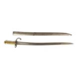 A FRENCH 1866 MODEL CHASSEPOT SWORD BAYONET