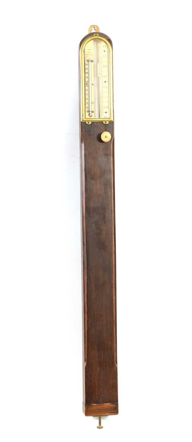 BRADY & MARTIN LTD. NEWCASTLE ON TYNE A 19TH CENTURY ROSEWOOD STICK BAROMETER