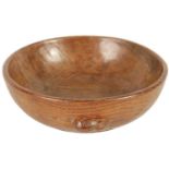 A ROBERT ‘MOUSEMAN’ THOMPSON ADZED DARK OAK FRUIT BOWL