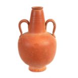 A ROMAN TWO HANDLED TERRACOTTA VASE