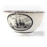 AN 18TH CENTURY CREAMWARE TEA BOWL