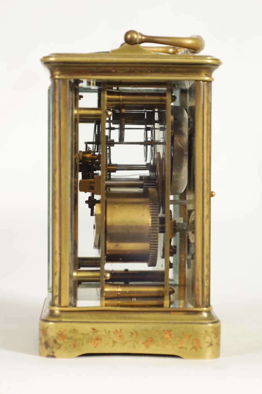 JAPY FRERES. A LATE 19TH CENTURY FRENCH ENGRAVED STRIKING CARRIAGE CLOCK - Image 7 of 13