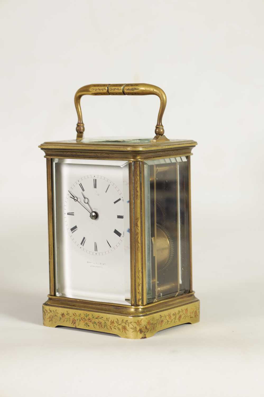 JAPY FRERES. A LATE 19TH CENTURY FRENCH ENGRAVED STRIKING CARRIAGE CLOCK - Image 3 of 13