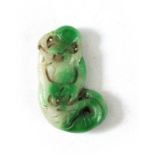 A CHINESE TWO TONE CARVED JADE SCULPTURE