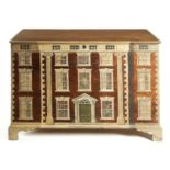 A LATE GEORGE III PAINTED PINE BLANKET BOX