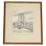 ALFRED WAINWRIGHT (1907-1991) ORIGINAL PEN AND INK, ENTITLED 'HORTON-IN-RIBBLESDALE CHURCH'