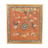 A 19TH CENTURY CHINESE SILK TAPESTRY DEPICTING A DRAGON