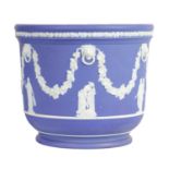 A LARGE WEDGWOOD JASPERWARE JARDINIERE