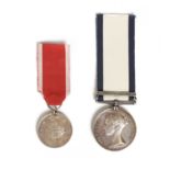 A NAVAL GENERAL SERVICE MEDAL AND A ST. JEAN D’ACRE SILVER SYRIA MEDAL