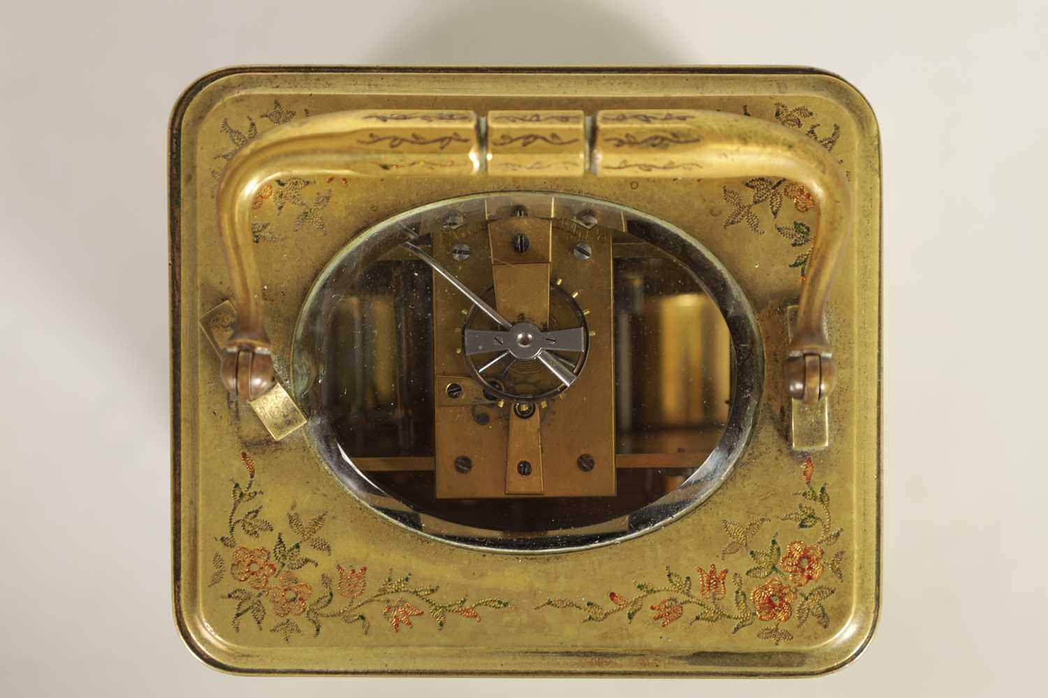 JAPY FRERES. A LATE 19TH CENTURY FRENCH ENGRAVED STRIKING CARRIAGE CLOCK - Image 6 of 13