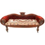 A STYLISH LATE REGENCY MAHOGANY SETTEE