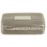 A WILLIAM IV SILVER AND SILVER GILT SNUFF BOX