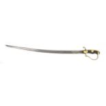 A 1796 PATTERN BRASS HILTED CAVALRY SWORD