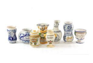 A COLLECTION OF EARLY ITALIAN STYLE DRUG JARS