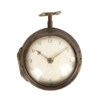 SAMUEL THORNDIKE, IPSWICH. A GEORGE III PAIR CASED VERGE POCKET WATCH