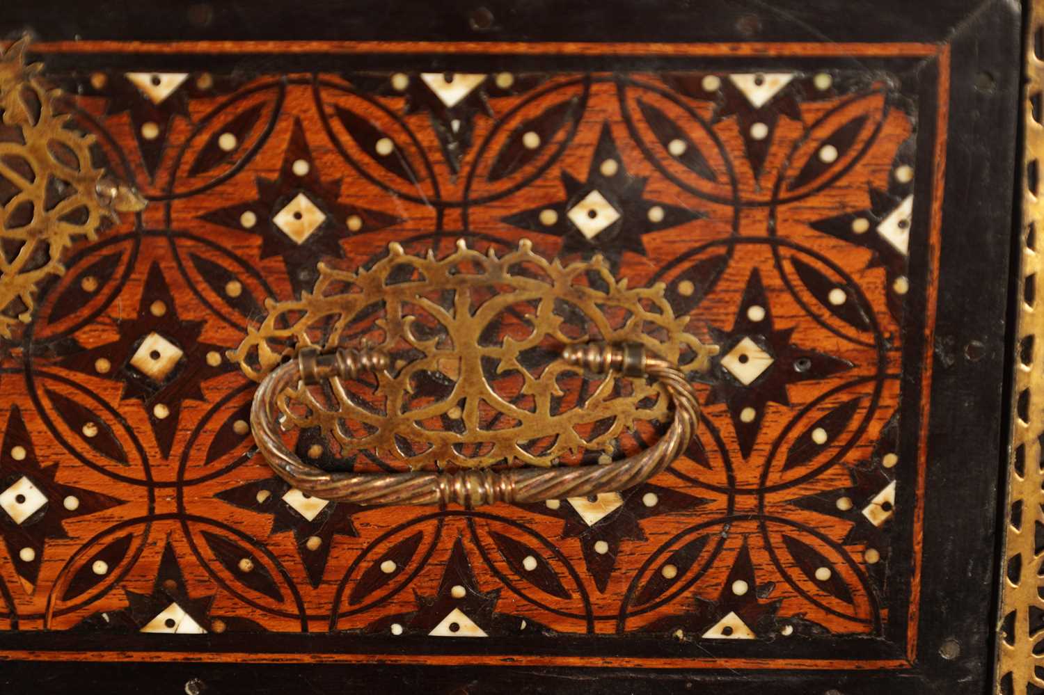 AN IMPORTANT LATE 17TH CENTURY INDO-PORTUGUESE IVORY INLAID PADOUCK AND EBONY COLLECTORS CABINET ON - Image 12 of 16