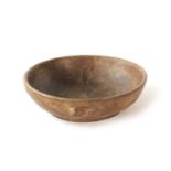 A ROBERT 'MOUSEMAN' THOMPSON ADZED DARK OAK FRUIT BOWL