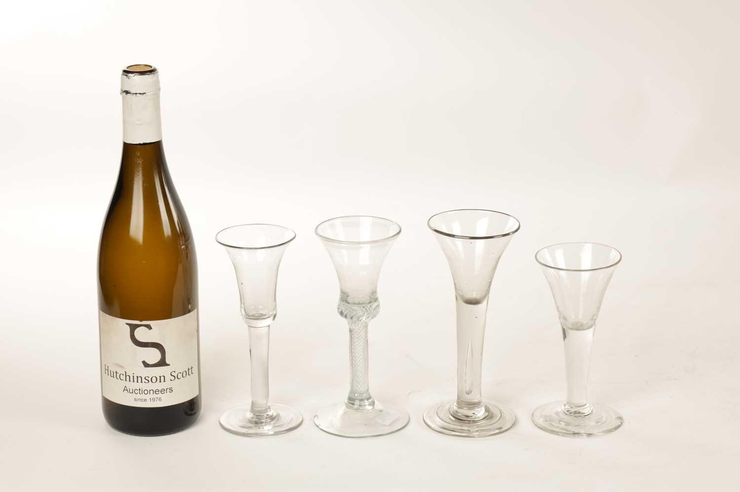 A COLLECTION OF FOUR 18TH CENTURY WINE GLASSES - Image 7 of 7