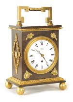 DECAIX, LONDON. AN EARLY 19TH CENTURY BRONZE & ORMOLU TABLE CLOCK