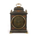 WASBROUGH & MAILLARD, BRISTOL. A GEORGE III LACQUERED BRACKET CLOCK