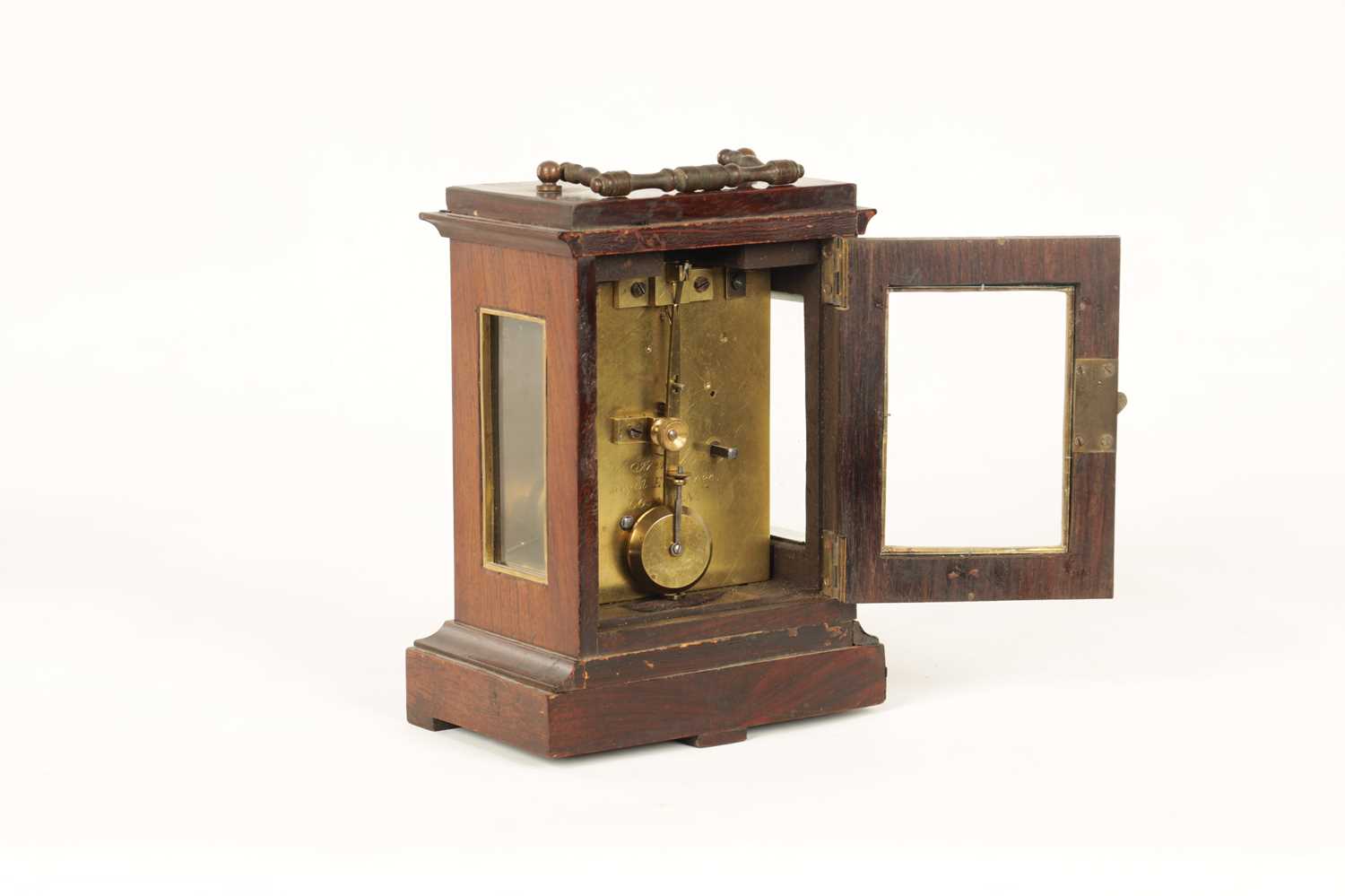 FRENCH, ROYAL EXCHANGE, LONDON. A SMALL CARRIAGE STYLE ENGLISH FUSEE MANTEL CLOCK - Image 5 of 14
