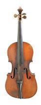 AN ANTIQUE VIOLIN LABELLED STRADIVARIUS