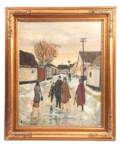 BORGE LUDWIG KNUDSEN A 20TH CENTURY OIL ON CANVAS