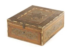AN 18TH CENTURY PERSIAN VIZAGAPATAM MOSAIC DRESSING BOX
