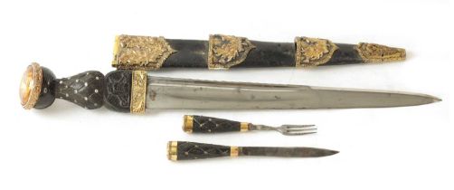 A GILT MOUNTED SCOTTISH DRESS DIRK