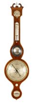 A 19TH CENTURY MAHOGANY WHEEL BAROMETER SIGNED BRUCE & MACDONALD, EDINBURGH