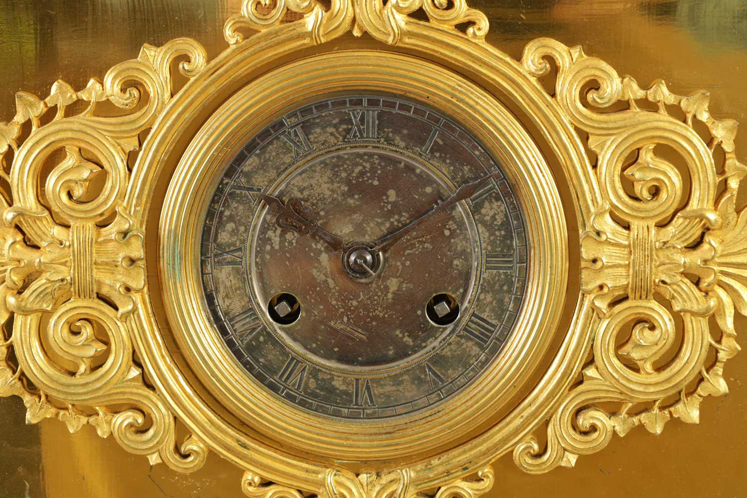 A RARE EARLY 19TH CENTURY FRENCH BRONZE AND ORMOLU AUTOMATION MANTEL CLOCK - Image 2 of 9