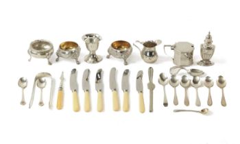A COLLECTION OF VARIOUS SILVER TABLEWARES