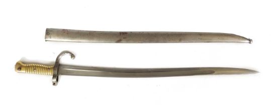 A FRENCH 1866 MODEL CHASSEPOT SWORD BAYONET