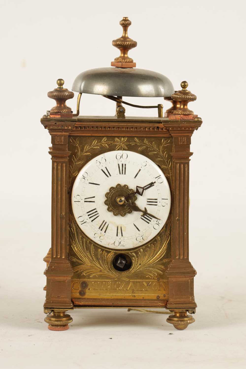 AN EARLY 19TH CENTURY FRENCH CAPUCINE STYLE CARRIAGE/MANTEL CLOCK - Image 2 of 9