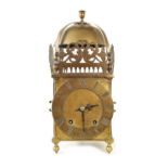 RICHARD GREENHILL, CANTERBURY FECIT. A 17TH CENTURY LANTERN CLOCK WITH LATER MOVEMENT