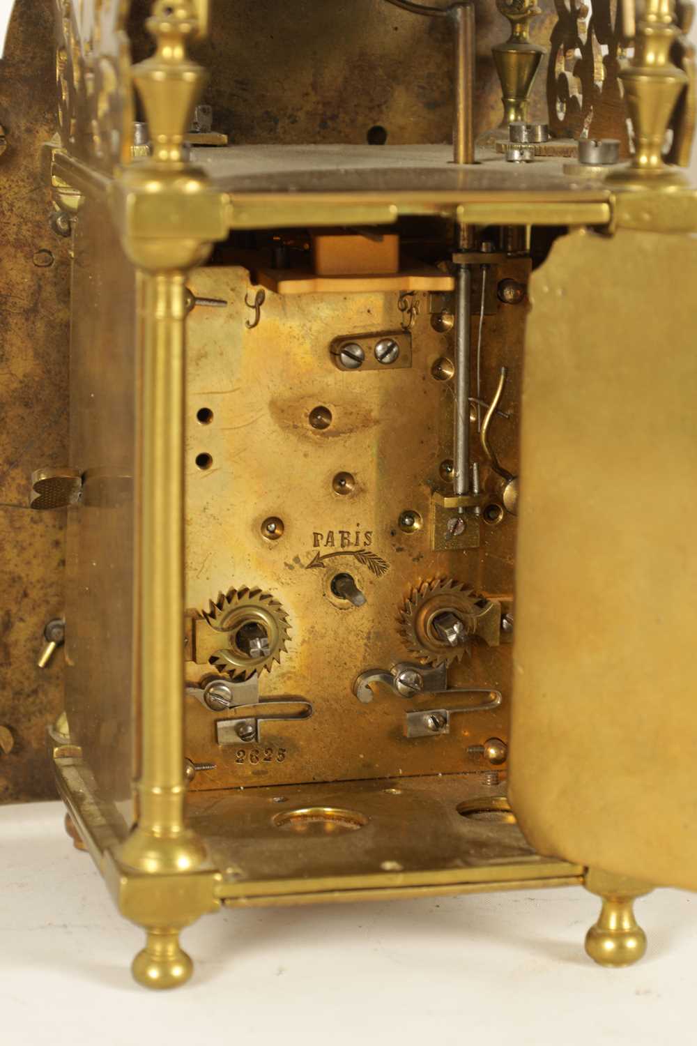 AN 18TH CENTURY BRASS LANTERN CLOCK WITH LATER MOVEMENT - Image 7 of 9