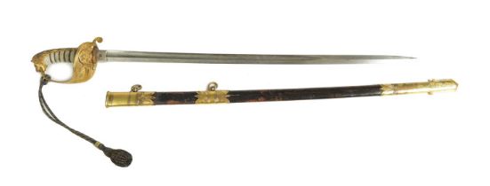 AN 1827 PATTERN NAVAL OFFICER'S SWORD