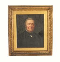 A 19TH CENTURY OIL ON CANVAS PORTRAIT OF A GENTLEMAN