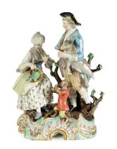 A LATE 19TH CENTURY MEISSEN FIGURE GROUP