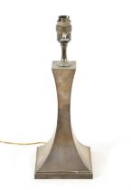 A GEORGE V SILVER TABLE LAMP