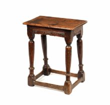 A 17TH CENTURY OAK JOINT STOOL