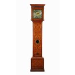 FRA. REDSTALL, OVERTON. AN 18TH-CENTURY WALNUT AND ARABESQUE MARQUETRY EIGHT-DAY LONGCASE CLOCK