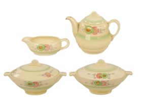 A COLLECTION OF CLARICE CLIFF ITEMS IN THE 'HONEY DEW' PATTERN