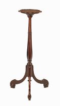 AN EARLY GEORGE III MAHOGANY TORCHERE IN THE CHIPPENDALE MANNER