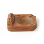 A ROBERT 'MOUSEMAN' THOMPSON DARK OAK ASH TRAY