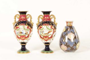 A PAIR OF EARLY 20TH CENTURY 'H.M & CO' PORCELAIN VASES