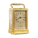AN EARLY FRENCH GILT ONE-PIECE CASE CARRIAGE CLOCK SIGNED PAUL GARNIER