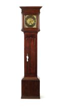 JOHN TAYLOR KIRKBY STEPHEN AN 18TH CENTURY OAK BRASS DIAL 30 HOUR LONGCASE CLOCK