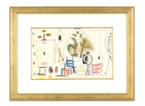 A PABLO PICASSO LIMITED EDITION COLOUR LITHOGRAPH TITLED 'STUDIO (II)'