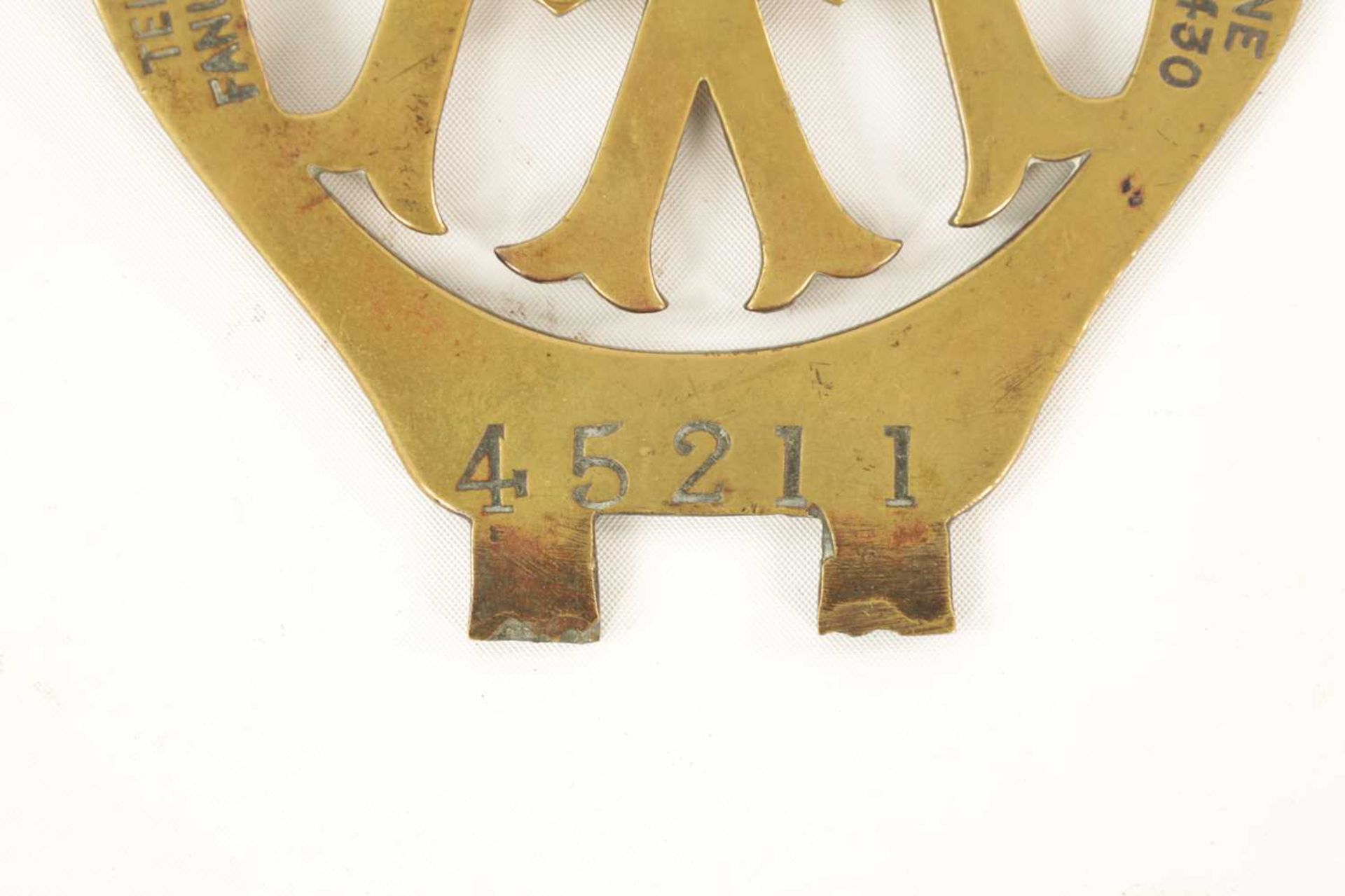 AN EARLY AA BRASS CAR BADGE - Image 6 of 7